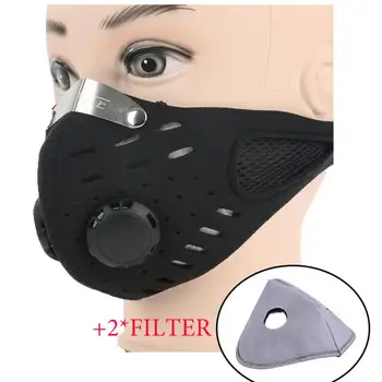 

Cycling Face Mask Sport Training Mask PM2.5 Anti-pollution Running Mask Activated Carbon Filter protection goggle mask