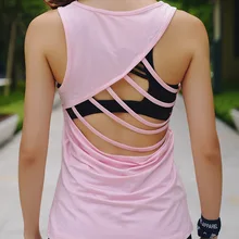 Стиль, пересекающая границы, быстро сохнет, эластичность, 5 корней, ремень, открытая, красота, спина, фитнес, Спортивная майка для йоги, жилет для женщин V1401