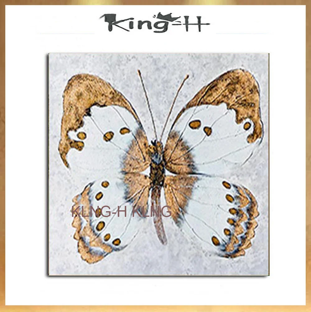 Hecho A Mano Moderno Abstracto Decorativo Colorido Mariposa Animales Dipinti Pintura Al Óleo En Lienzo Arte De La Pared Para La Sala De