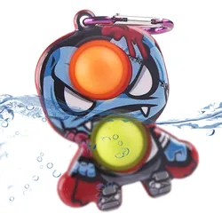 Porte clés de décompression anti stress pour enfants, 1 pièce, pose doigts, bulle, musique, petit diable, personnage de dessin animé 