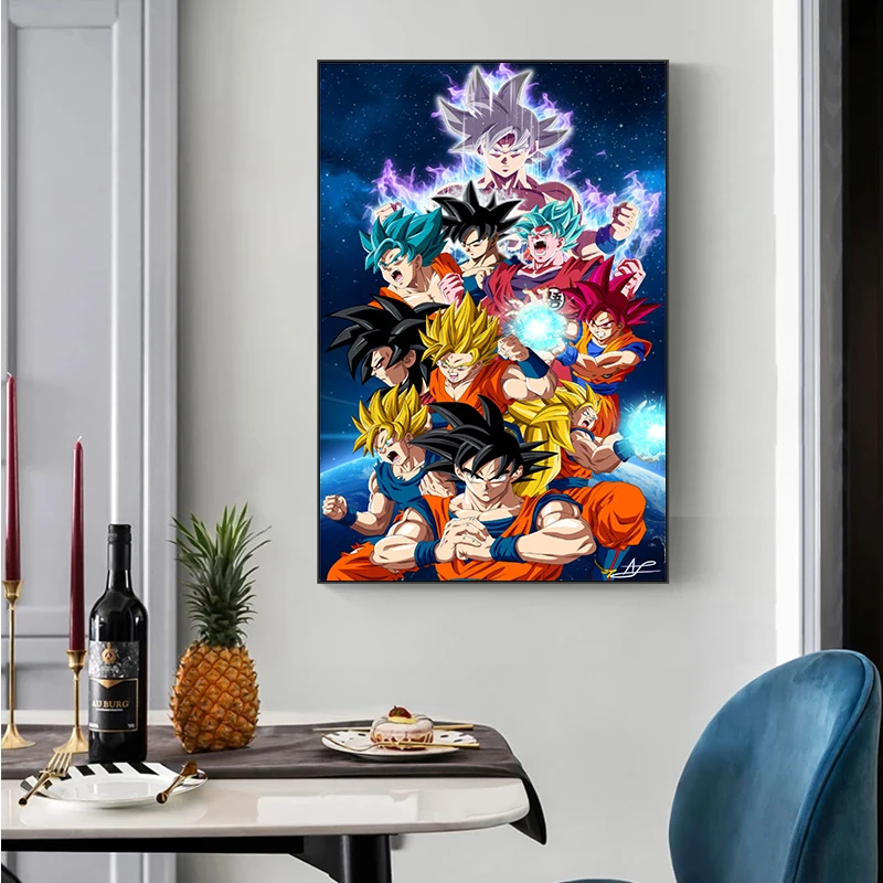 Плакат Bandai Dragon Ball Goku Super Saiyan художественный плакат для гостиной спальни украшение