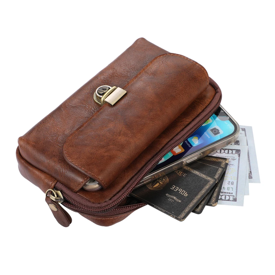 Universal Dual Pouch Belt Clip Holster Case