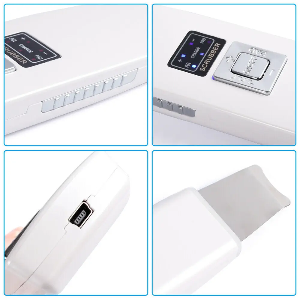 Ultrasonic Skin Scrubber Facial Deep Cleaning Machine Ultrasound Face Cleaner Blackhead Removal Ski