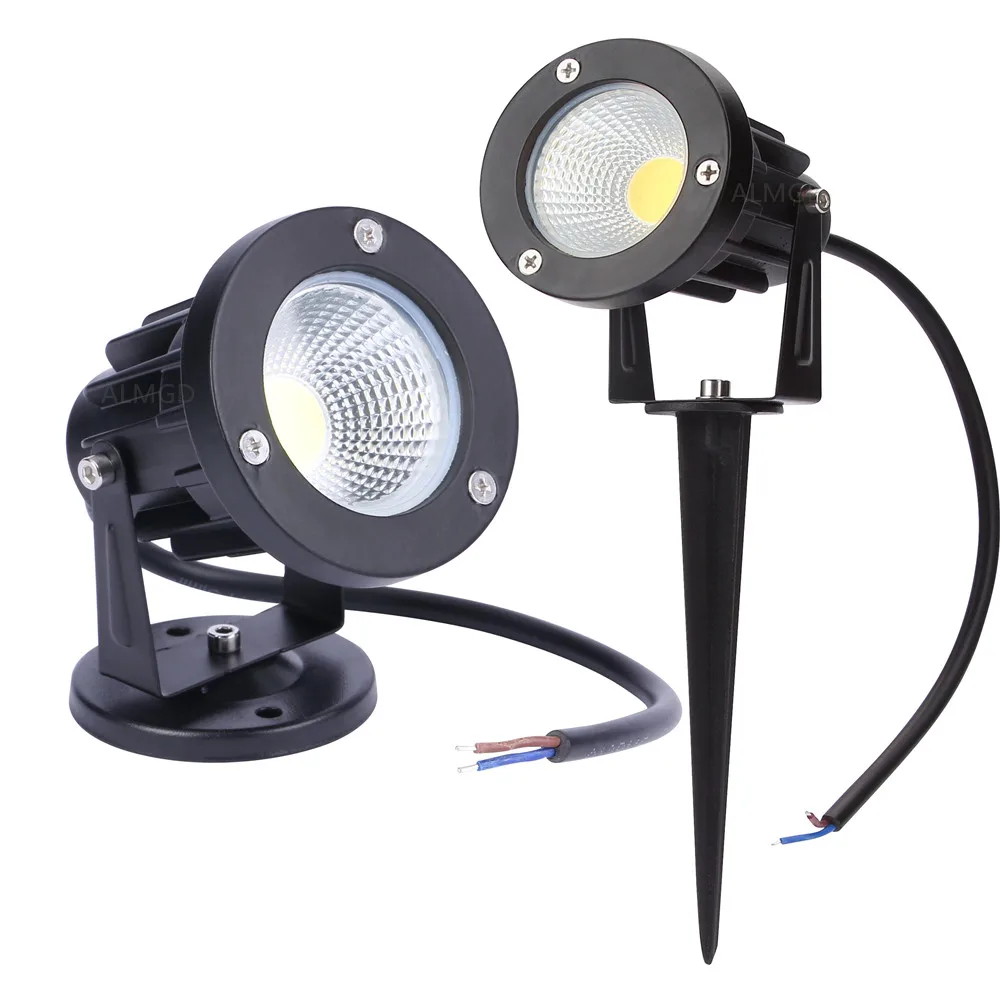 COB Outdoor Garden Light LED Lawn Lamp Spike 10W 7W 5W 3W Waterproof Bulb 220V 110V 12V Landscape IP65 Path Spotlight