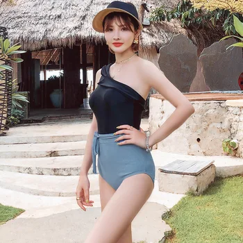 

High Waist Swimsuit One-Piece Swimsuits One Piece Push Up Beachwear Swimwear Women 2019 New Sexy No Underwire Floral Cotton