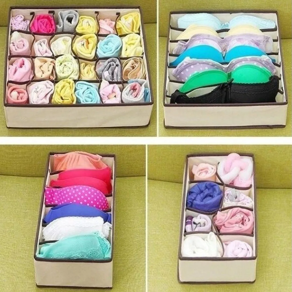 4 Pack Closet Underwear Organizer Drawer Divide by for Underwear Bras Socks Ties organizador organizador armario органайзер