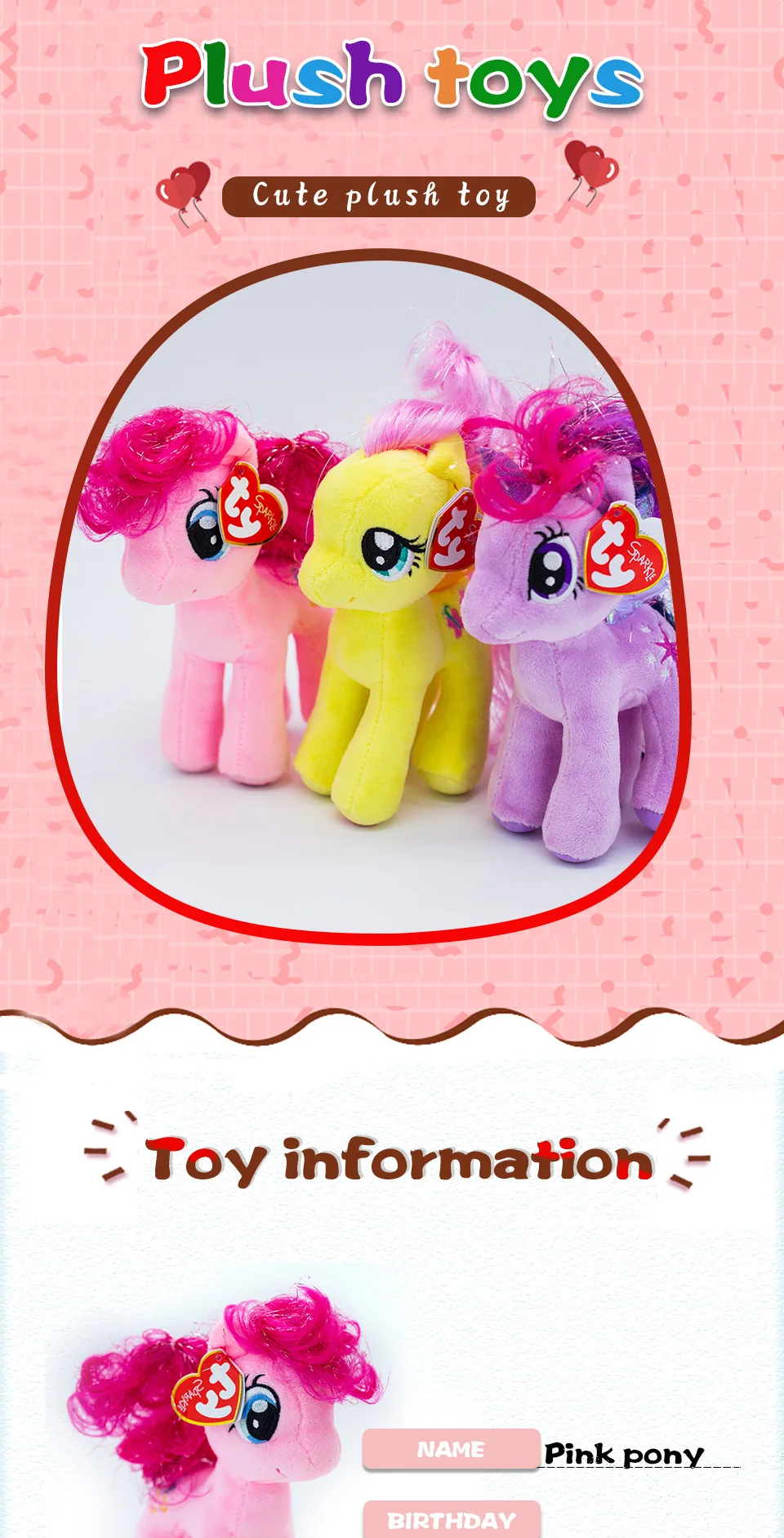 6" Ty Beanie Boos Stuffed Plush Kids Toy Animal Plush Doll XMAS Gifts Hairy 