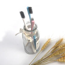 Пшеничная солома длинный уголь Мягкая зубная щетка бамбуковый уголь зубная щетка портативная зубная щетка для путешествий