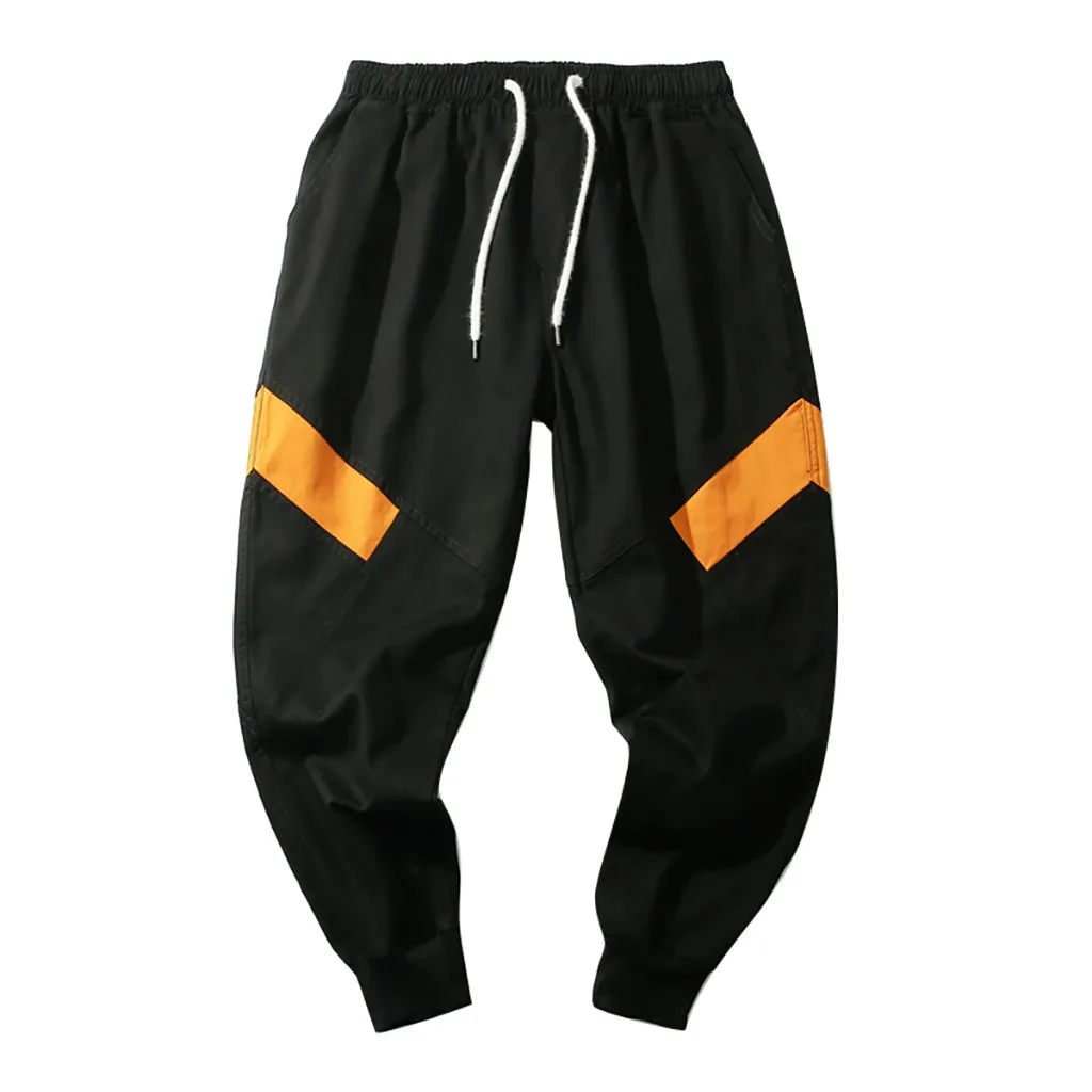 

Feitong Cool Hip Hop Pants Men Personality Comfortable Casual Patchwork loose Striped Sports Trouser Male