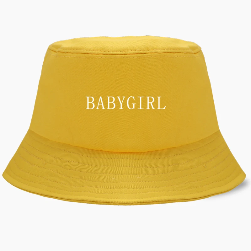 Модная Панама с черными буквами Babygirl для мужчин и женщин Летние Пляжные шапки