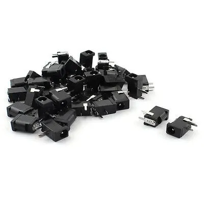 

40pcs Black 3 Pin 1.1mmx3.5mm DC Power Jack Socket PCB Mount Connector