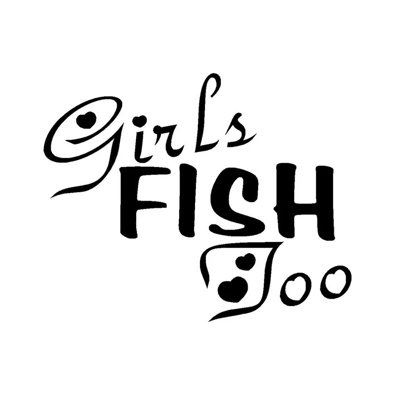 Girls Fish Too модный автомобильный Декор виниловый стикер для автомобиля