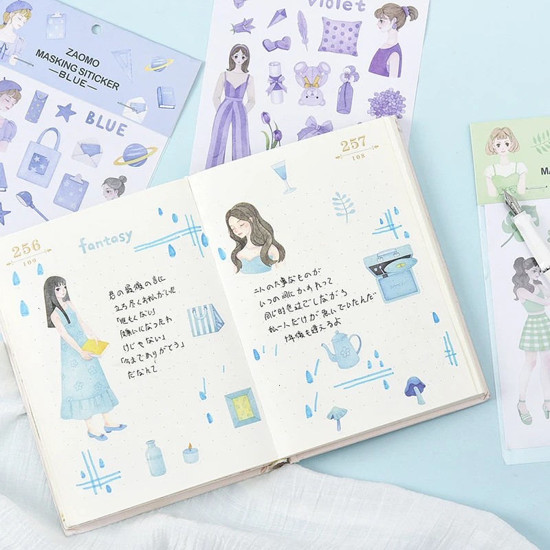 Kawaii Adhesive Stickers Scrapbooking Cute Cartoon Handbook Diy Sticker Diary Sticker Stationary Supplies Assorted Stickers Aliexpress