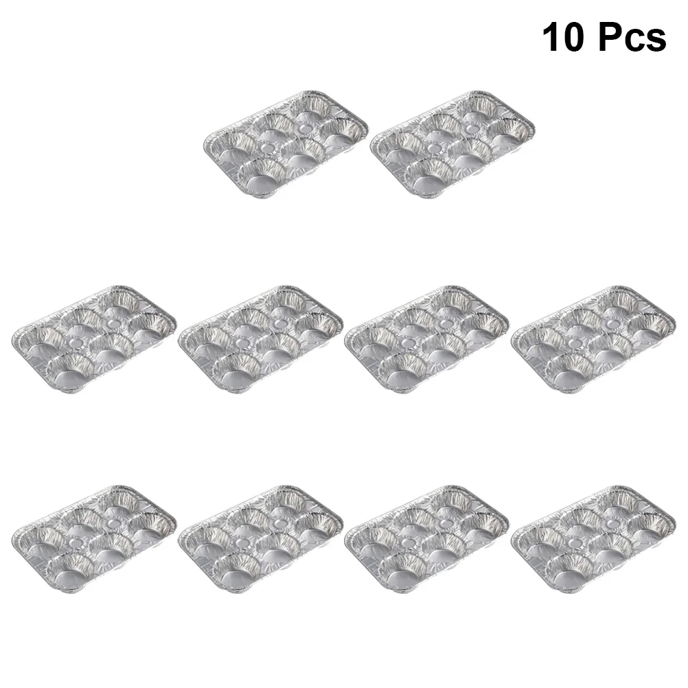 

10PCS Safe Egg Tart Baking Accessory Durable Nonstick Baking Muffin Baking Cup Metal Lined Mould