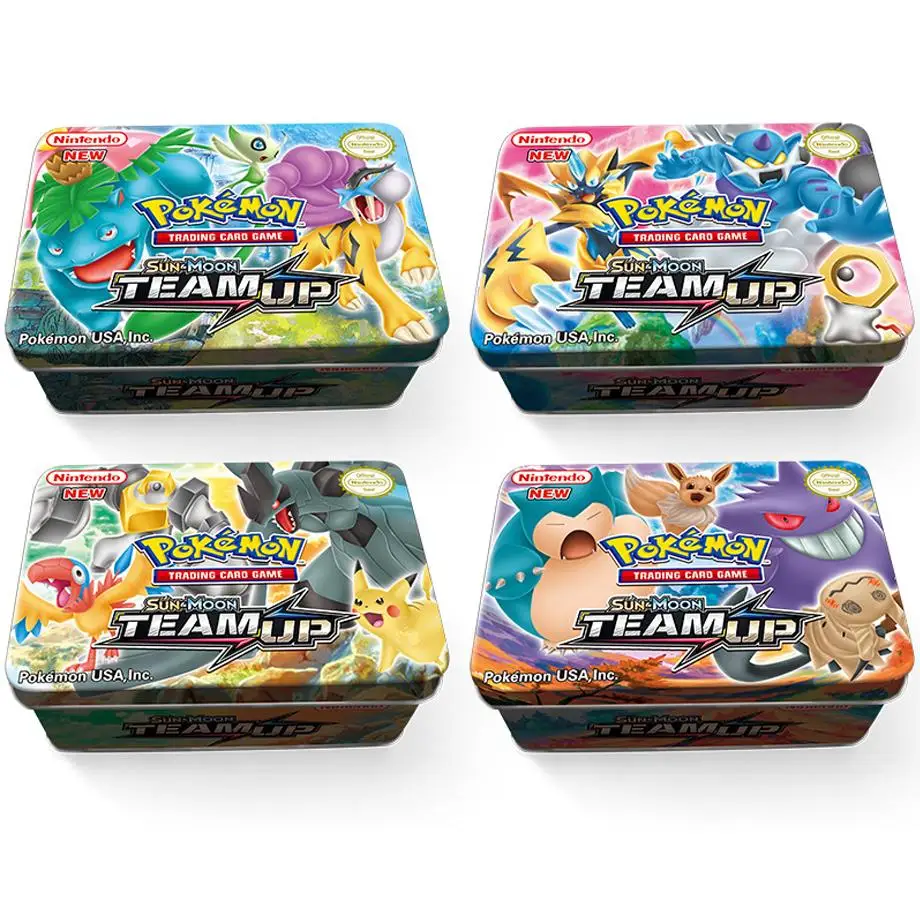 42 pièces/ensemble fer boîte Pokemon TAKARA TOMY bataille jouets loisirs passe-temps objets de Collection jeu Collection Anime cartes pour enfants