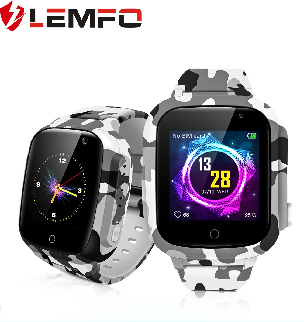 

LEMFO LEC2 Smart Watch Kids Can Insert SIM Card Camera GPS WiFi Waterproof SOS 600 Mah Battery for Children Support Voice Chat