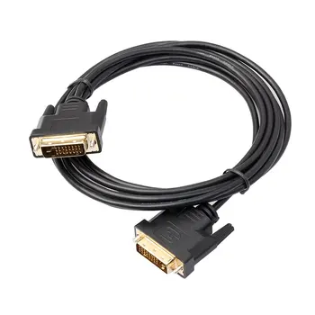 

Universal 1.8M/3M/5M DVI D To DVI-D Gold Male 24+1 Pin Dual Link TV Cable Perfect For TFT Monitor Black