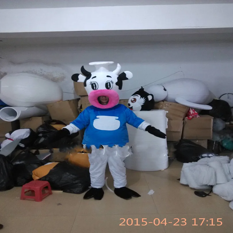 

Milk Cow Mascot Costume Suits Adult Cosplay Party Game Dress Adult Marry Nuptials Amusement Park