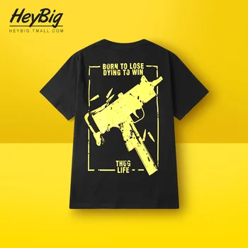 

Vintage Loose Simple Back Printed Tshirt Men Cotton Unisex Hip Hop Punk Fashion T-shirt Retro Plain T Shirt Streetwear II50DX