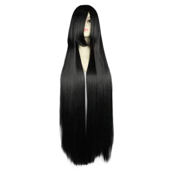 

Women Fashionable 80CM Long Straight Synthetic Lolita Cosplay Party Wig With a wig-centering design