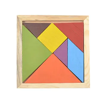 

Tangram Wooden Color Diy Puzzle Jigsaw Puzzle Building Blocks Puzzle Toys Children'S Educational Toys
