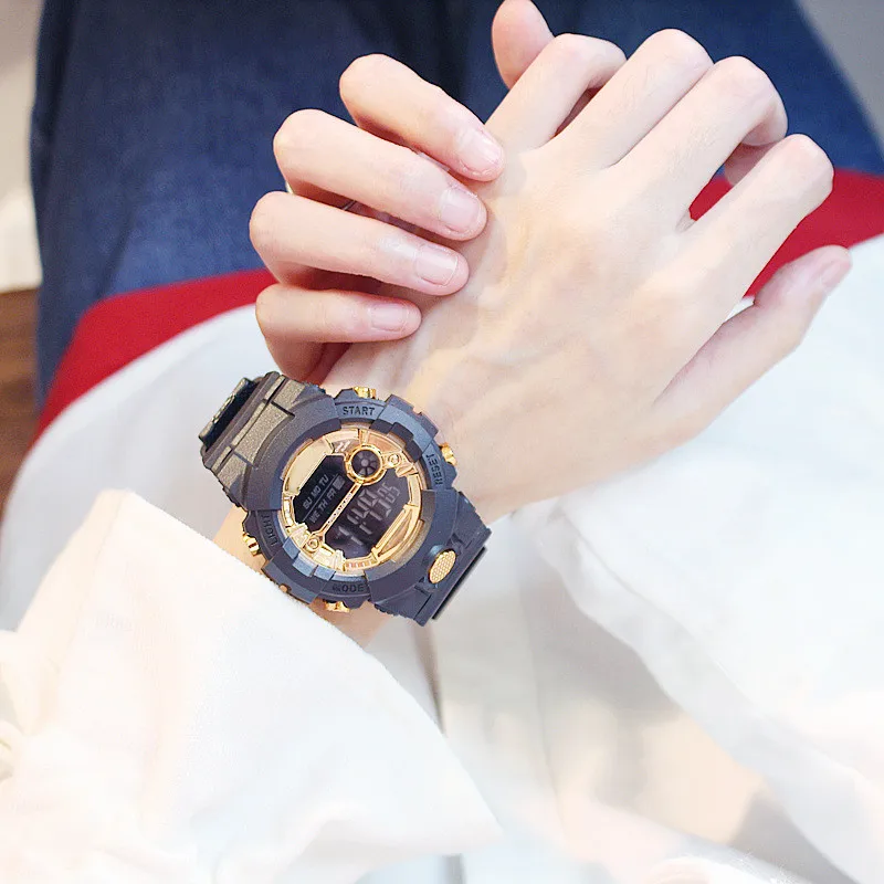 Candy colors Analog Digital Stylish child Electronic Watch Clock student Clock Sport Digital LED Waterproof Wrist 3