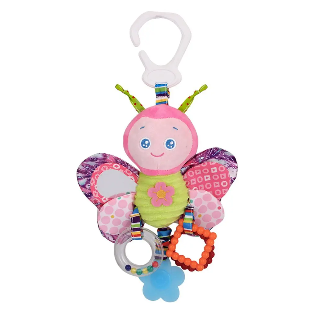 Baby Toys 0-1 Year Old Trailer Animal Doll Bed Hanging Plush Toy Rattle Appease Bed Bell Children's Toys