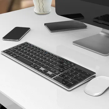 

#20 Bluetooth Keyboard Rechargeable Portable BT Wireless Keyboard with Number игровая клавиатура Keyboard Klavye Laptop