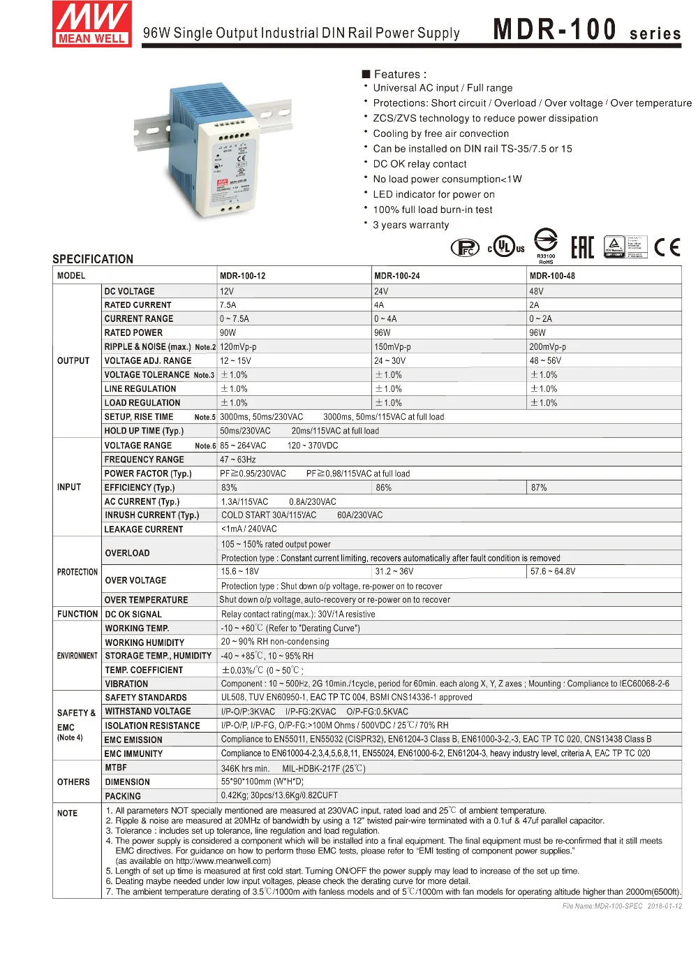MDR-100-SPEC-1