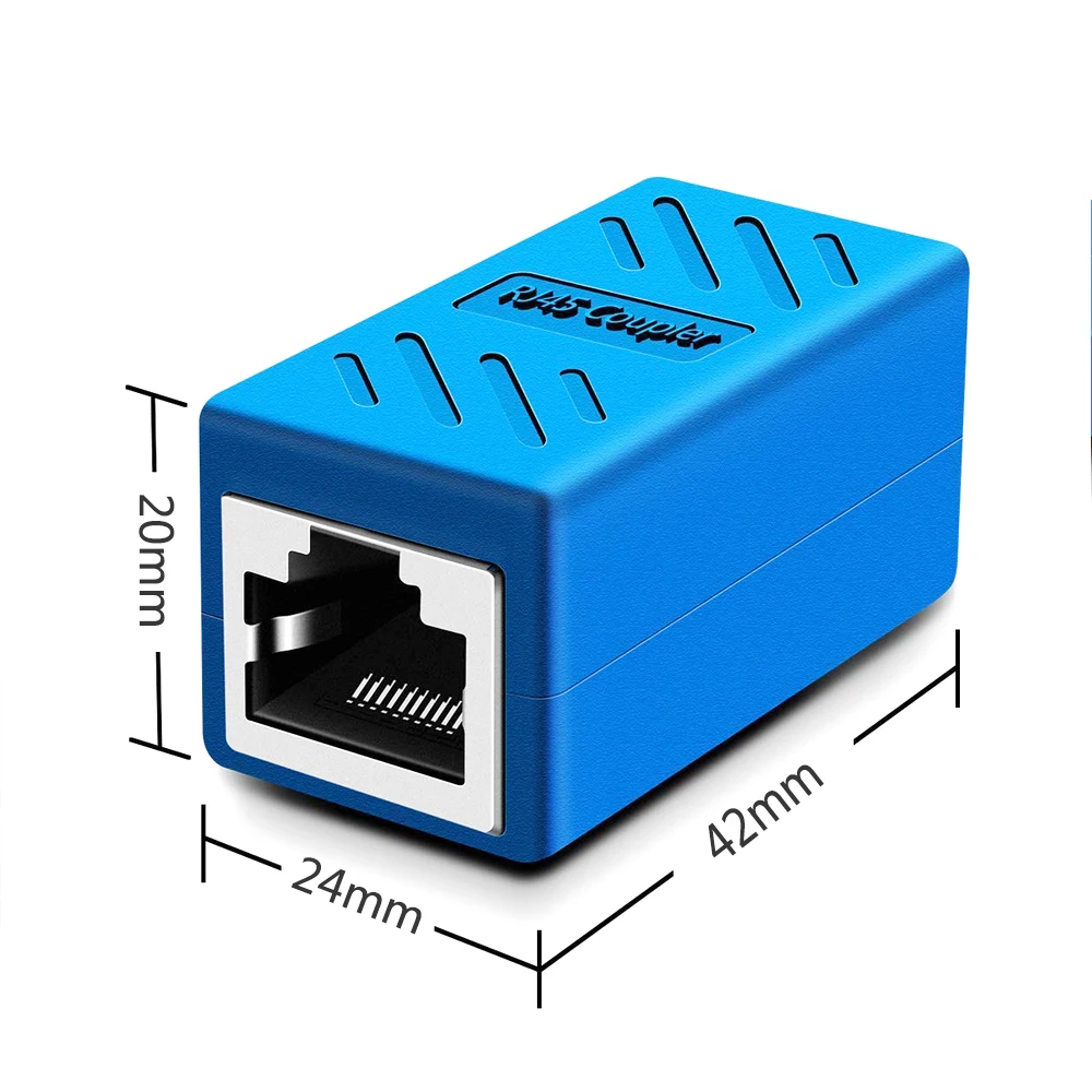 2 шт. RJ45 муфта Встроенный Разъем LAN вилки Ethernet кабель удлинитель адаптер для Cat5 Cat5e
