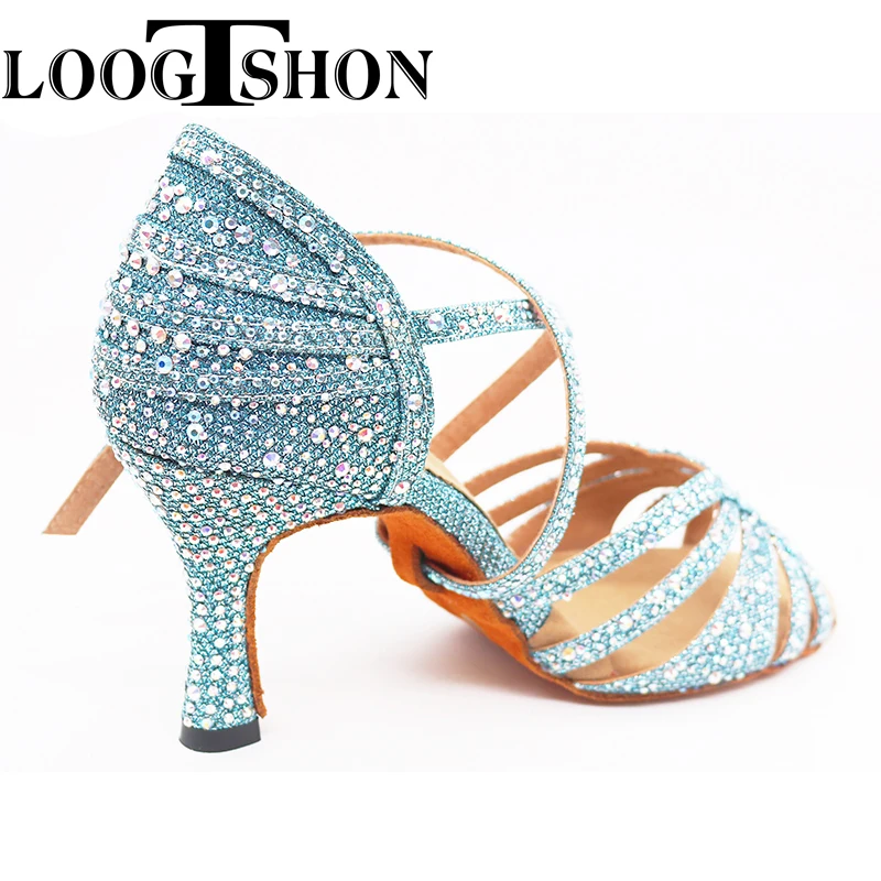Loogtshon Women Dance Boots for Ladies High Heel Flannel Ballroom Modern Dance Shoes RED Gilrs Soft Sole Bachata Salsa dance shoes