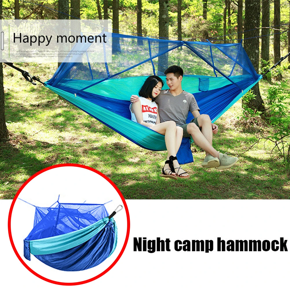 Double Person Outdoor Travel Camping Tent Hanging Hammock W// Mosquito Net UK
