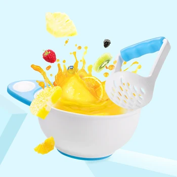 

Anti Slip Non Toxic Dishes Grinding Bowls Food Mill Fruits Handmade Home Children Mini Portable Baby Mixing Infant