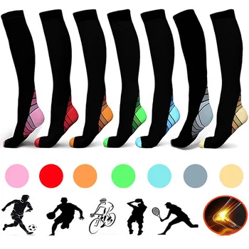 

Football Socks Men Long Sport Socks Nylon Non Skid Outdoor Compression Stockings Chaussette Football Homme For Men Women New