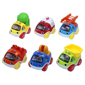 

6PCS Nontoxic Exquisite Cartoon Cute Adorable Inertia Small Car Inertia Toy for Baby