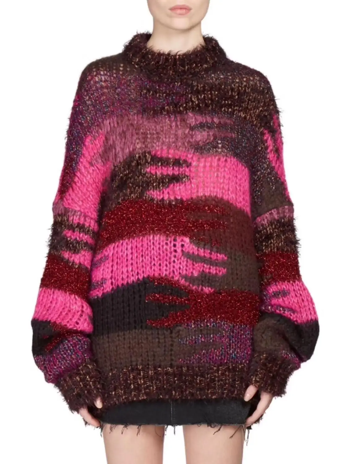 

Women Clothing Autumn/Winter 2019 Womans Tricot/Wool/Short/Knitted/Fall/ PulloversAngora Sweater Patchwork Casual Woman Jersey