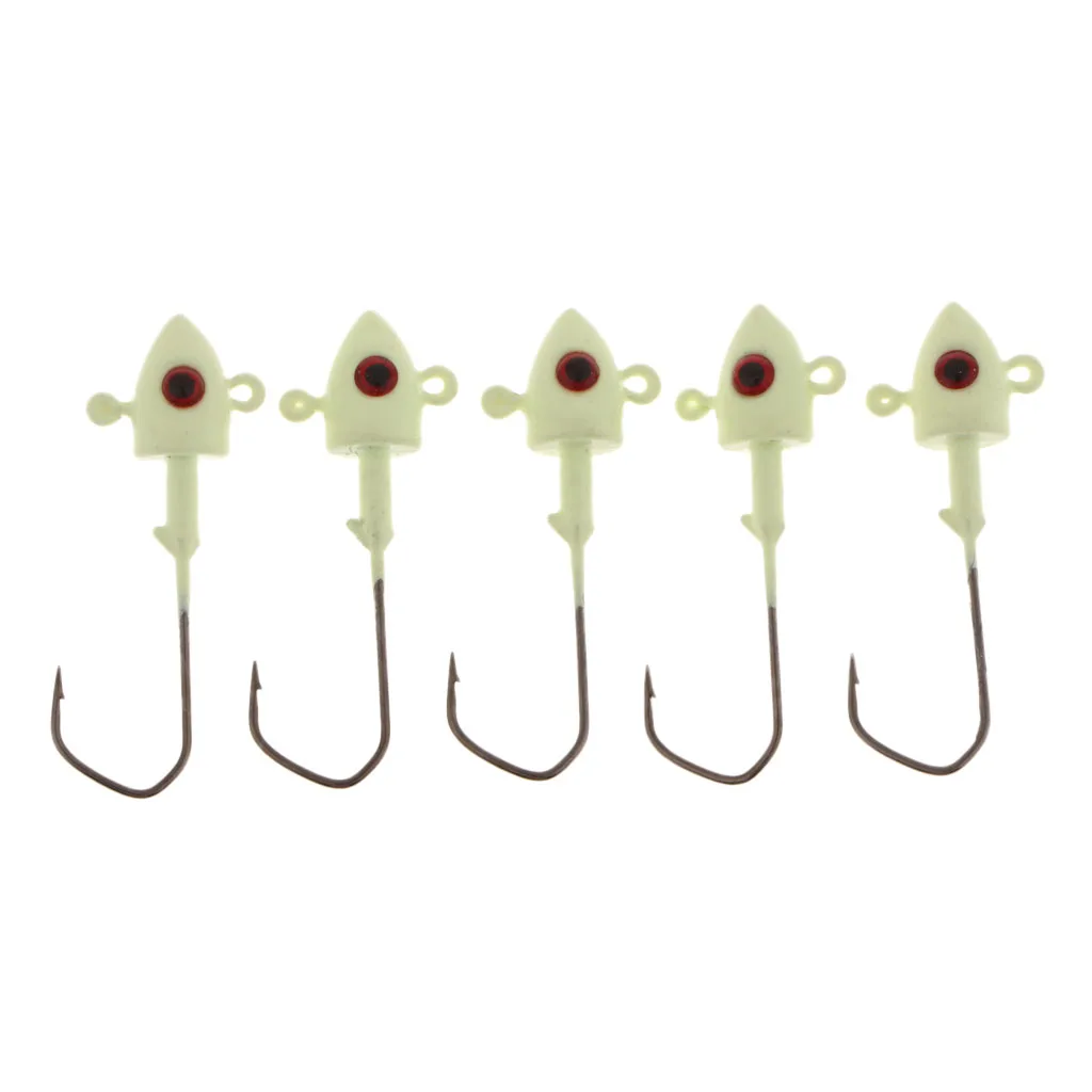 Luminous Super Sharp Fishing Hooks Jig Head Freshwater & Saltwater Fishing Baits Lures Flies Jigs Fishing Lures