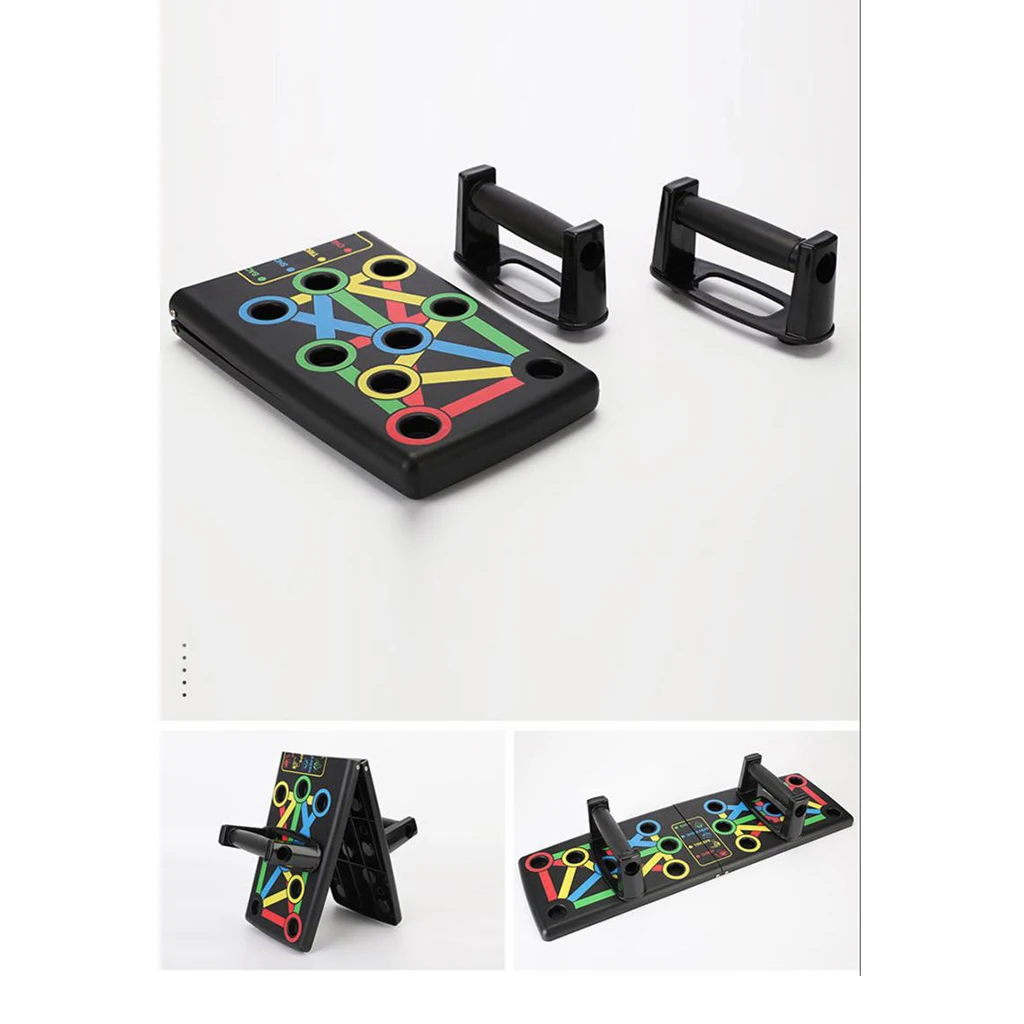 Folding Push Up Board Push-Up Stand Triceps Forearming Chest Muscle Trainer Training Rack for Women Men