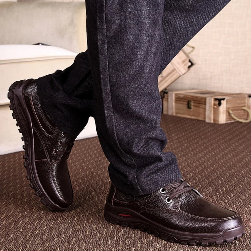 Мужская обувь ручной работы; обувь из натуральной кожи высокого качества; удобная мужская повседневная обувь на шнуровке в деловом стиле; плюш; размер 48