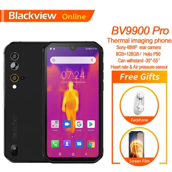 

Blackview BV9900 Pro Fastest Thermal imaging Smartphone Helio P90 Android 9.0 6GB+128GB 48MP Waterproof Rugged Mobile Phone