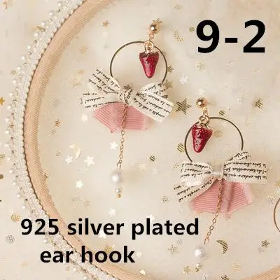 Принцесса сладкий ожерелье Лолиты дизайн ручной работы для клубники галстук-чокер ожерелье девушка сердце Японские ювелирные изделия - Окраска металла: 9-2