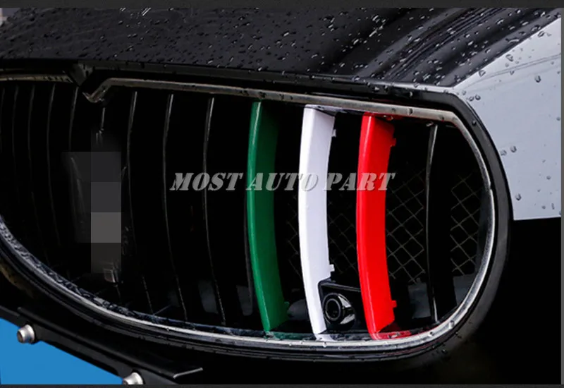 ABS передняя решетка гриля вставка крышки 3 шт. для Maserati Quattroporte 2013 2016 автомобильные