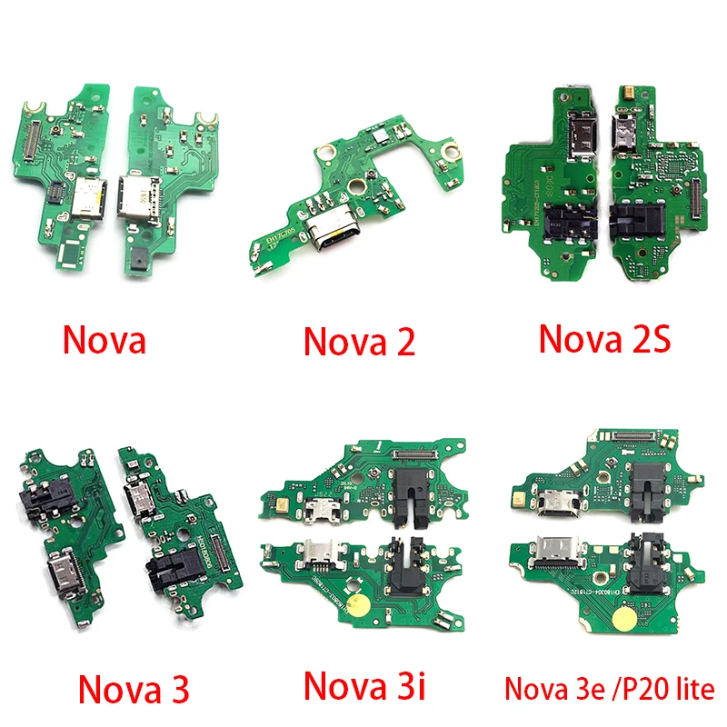 2 шт. USB Разъем питания Разъем Порт док-станция гибкий кабель для huawei Nova 2 Plus 2S 3 3i 3e 4 4e 5 5i Pro модуль микрофона