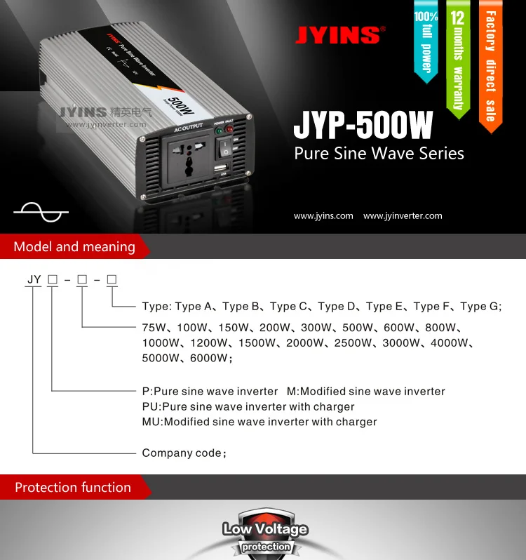 Инвертор от сети DC12V/24 V к AC220V 150 W-800 W Чистая синусоида инвертор частоты автомобиля солнечной фотоэлектрической diy