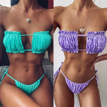 

2020 Sexy Bandeau Bikini Set Swimsuit Female Micro Bikini Swimwear Women Brazilian Bathing Suit Summer Beachwear Biquini