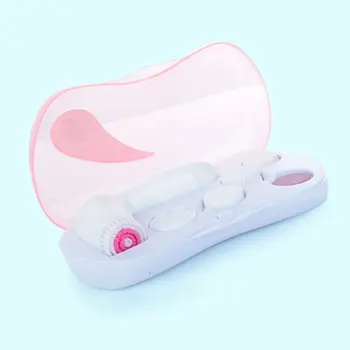 

6-in-1 Electric Face Cleaning Brush Waterproof Massager Acne Blackhead Removal Facial Beauty Instrument with Storage Box
