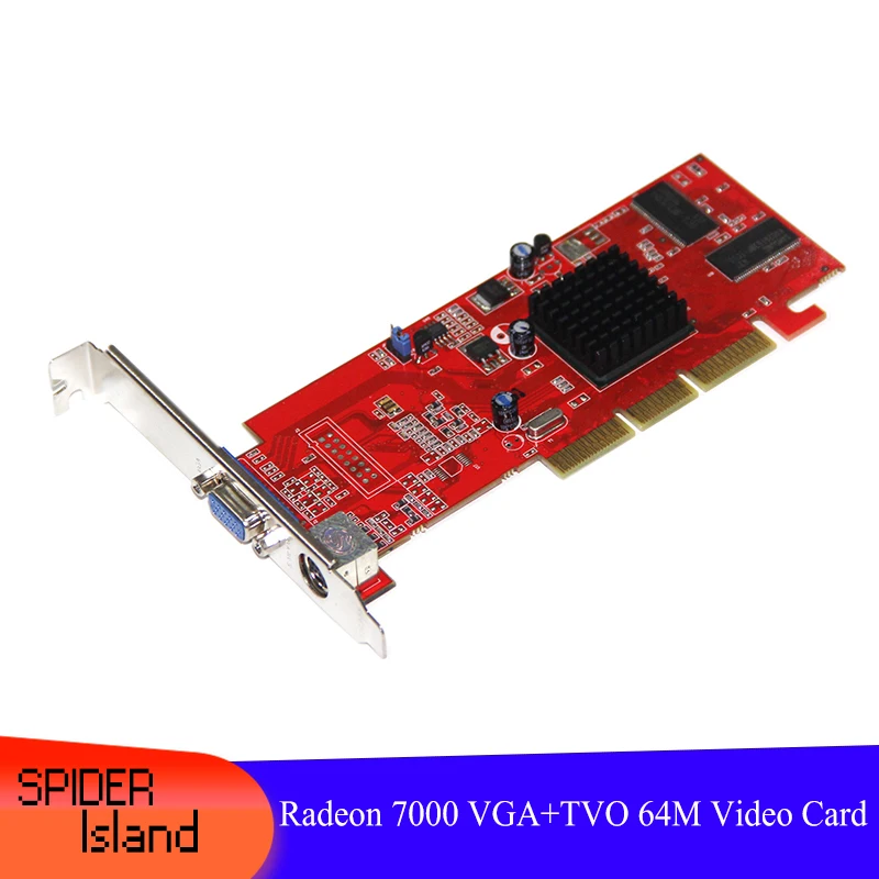 Видеокарта для ATI Sapphire Radeon 7000 64M DDR 64MB AGP VGA с графической картой интерфейсом + TVO |