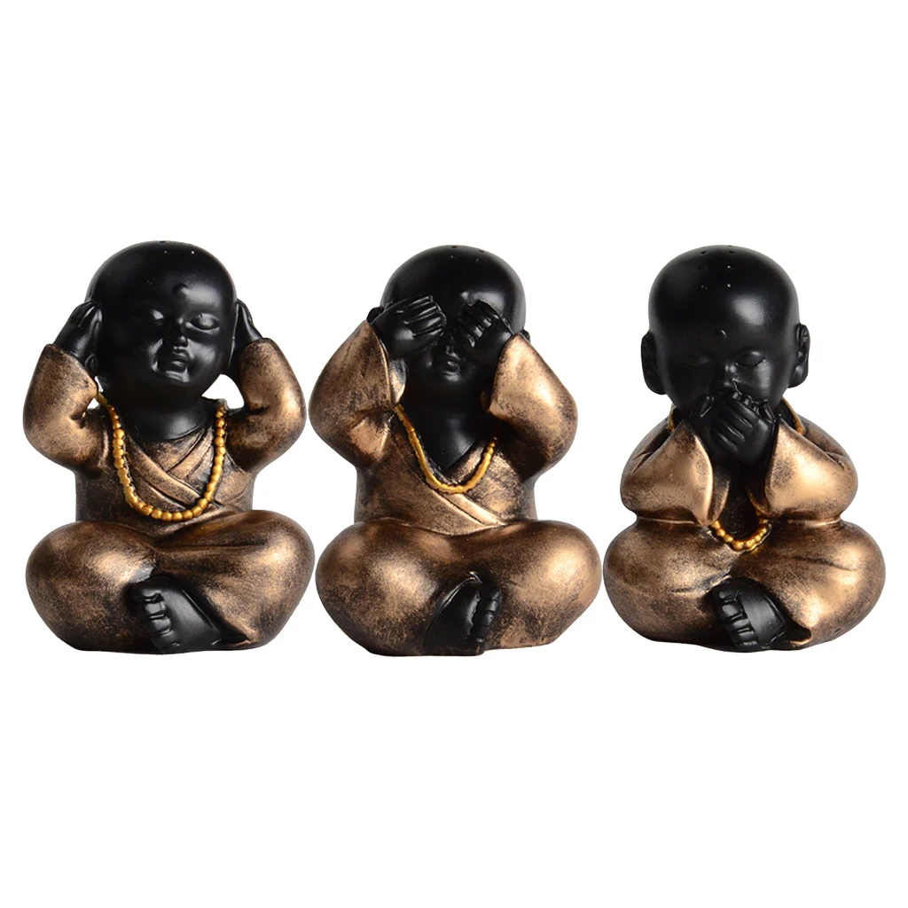 Little Cute Buddha Statue Monk Figurine Creative Baby Crafts Ornaments Gift Arts and Crafts