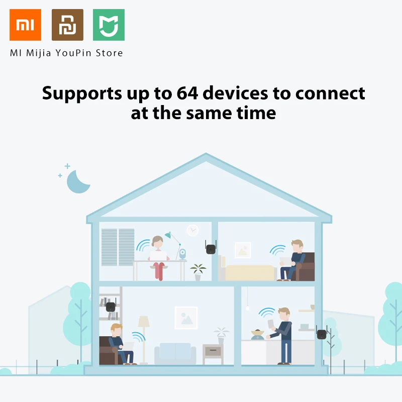 Xiao mi 300M WiFi роутер усилитель Pro сетевой расширитель ретранслятор усилитель мощности Roteador 2 Антенна для mi роутер Wi-Fi