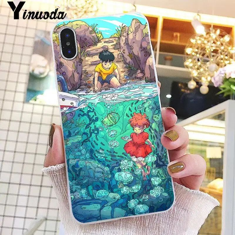 Yinuoda мультфильм студия Ghibli Ponyo на Клифф чехол для iPhone X XS MAX 6 6S 7 7plus 8 8Plus 5 5S XR 10 Чехол - Цвет: A10